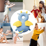 Perna tip Rucsac pentru Protectia Capului, Flippy, Tetiera tip Dragon, pentru Bebelusi, Design tip Plasa, 33x6x19 cm,