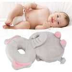 Perna tip Rucsac pentru Protectia Capului, Flippy, Tetiera tip Elefant de Plus, pentru Bebelusi, 33x6x19 cm, 180 g, Gri