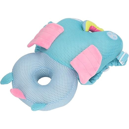 Perna tip Rucsac pentru Protectia Capului, Flippy, Tetiera tip Unicorn, pentru Bebelusi, Design tip Plasa, 33x6x19 cm,
