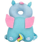 Perna tip Rucsac pentru Protectia Capului, Flippy, Tetiera tip Unicorn, pentru Bebelusi, Design tip Plasa, 33x6x19 cm,