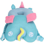 Perna tip Rucsac pentru Protectia Capului, Flippy, Tetiera tip Unicorn, pentru Bebelusi, Design tip Plasa, 33x6x19 cm,