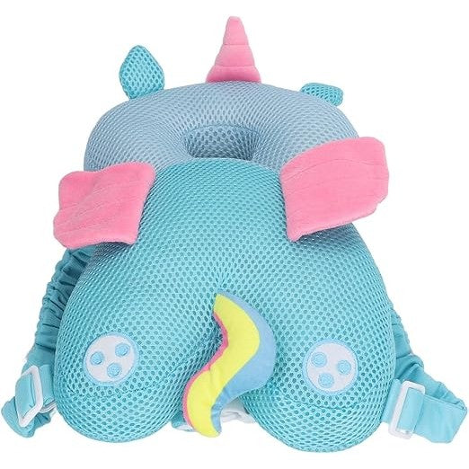 Perna tip Rucsac pentru Protectia Capului, Flippy, Tetiera tip Unicorn, pentru Bebelusi, Design tip Plasa, 33x6x19 cm,