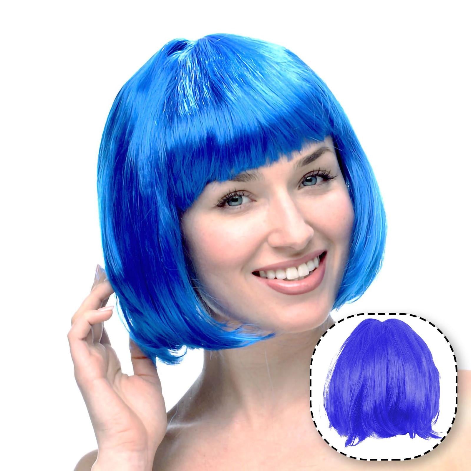 Peruca Cosplay, Flippy, Tunsoare Bob cu Breton, pentru Carnaval, Halloween, Petreceri Tematice, din PET, Marime