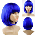 Peruca Cosplay, Flippy, Tunsoare Bob cu Breton, pentru Carnaval, Halloween, Petreceri Tematice, din PET, Marime