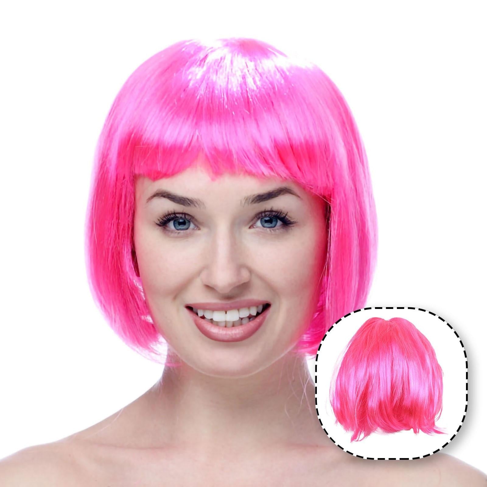 Peruca Cosplay, Flippy, Tunsoare Bob cu Breton, pentru Carnaval, Halloween, Petreceri Tematice, din PET, Marime