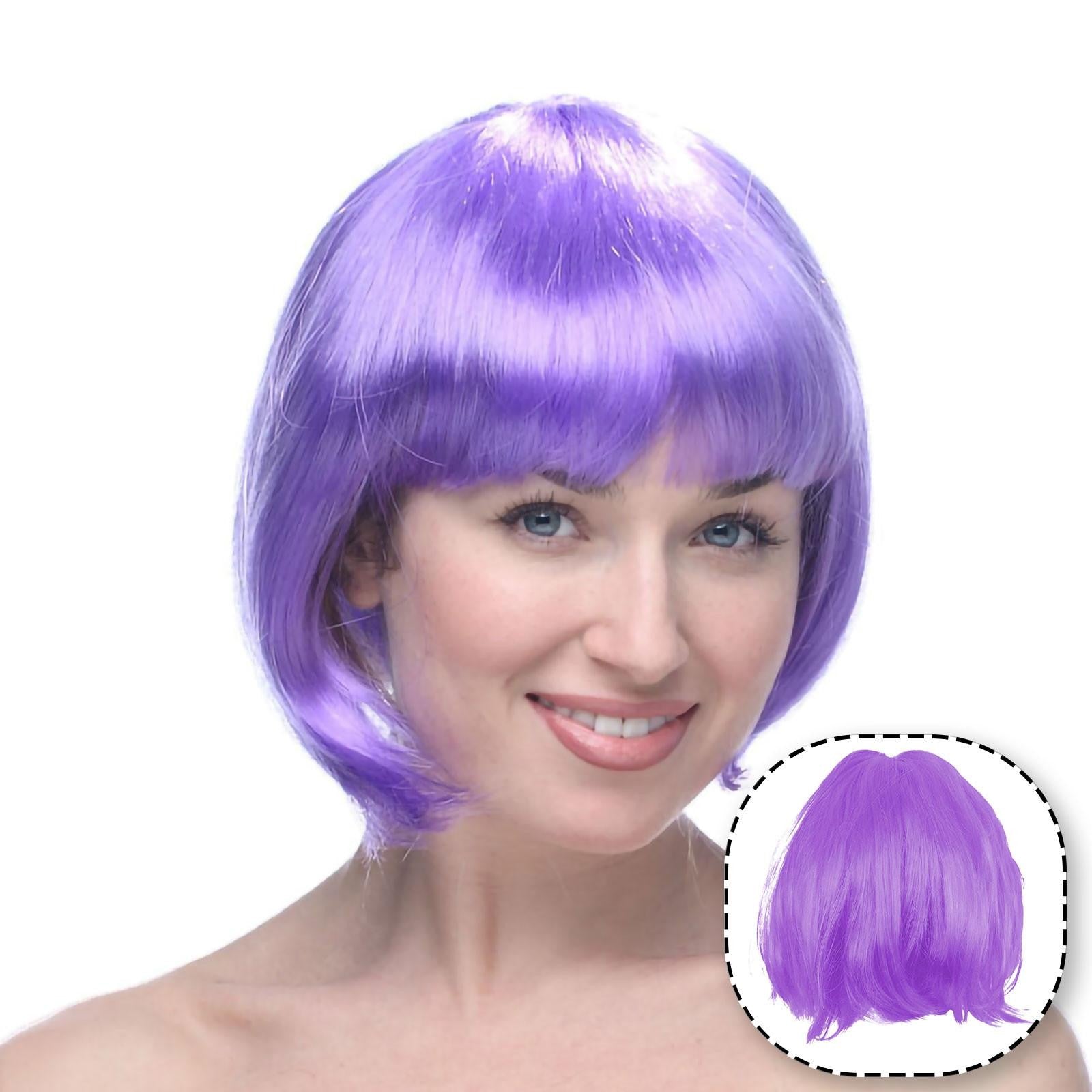 Peruca Cosplay, Flippy, Tunsoare Bob cu Breton, pentru Carnaval, Halloween, Petreceri Tematice, din PET, Marime