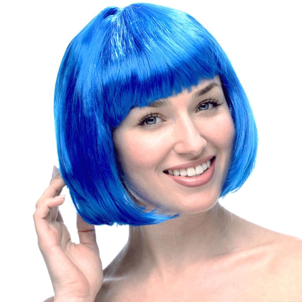 Peruca Cosplay, Flippy, Tunsoare Bob cu Breton, pentru Carnaval, Halloween, Petreceri Tematice, din PET, Marime