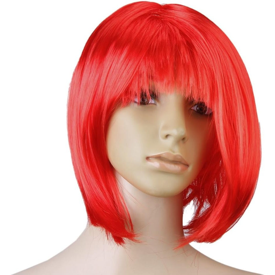 Peruca Cosplay, Flippy, Tunsoare Bob cu Breton, pentru Carnaval, Halloween, Petreceri Tematice, din PET, Marime