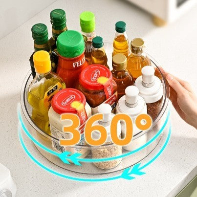 Suport Rotativ pentru Condimente, Flippy, Multifunctional, Rotund, 360 de Grade, pentru Bucatarie, Plastic,