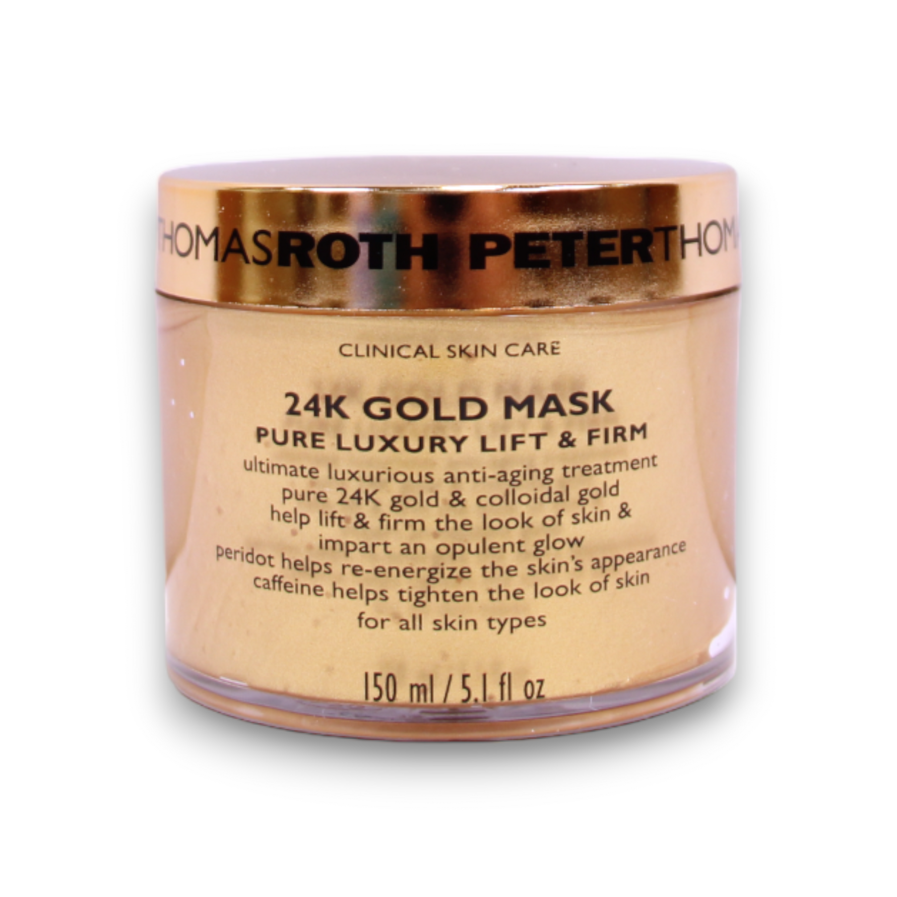 Peter Thomas Roth, 24K Gold Pure, Ridicați și întăriți, Mască cremă, Pentru față, 150 ml