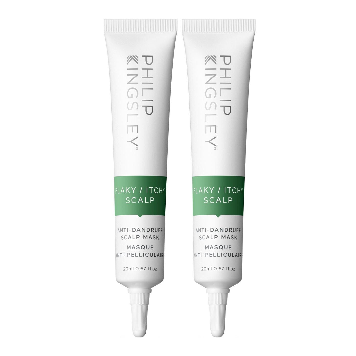 Set Duo, Philip Kingsley, Flaky/Itchy Scalp, Mască cremă pentru tratamentul scalpului, Antimătreață, 2 buc, 20 ml - Olmarkt