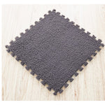 Set 10 Piese Covor tip Puzzle, Flippy, Spuma EVA, Pufos, 30 x 30 x 1 cm, Gri