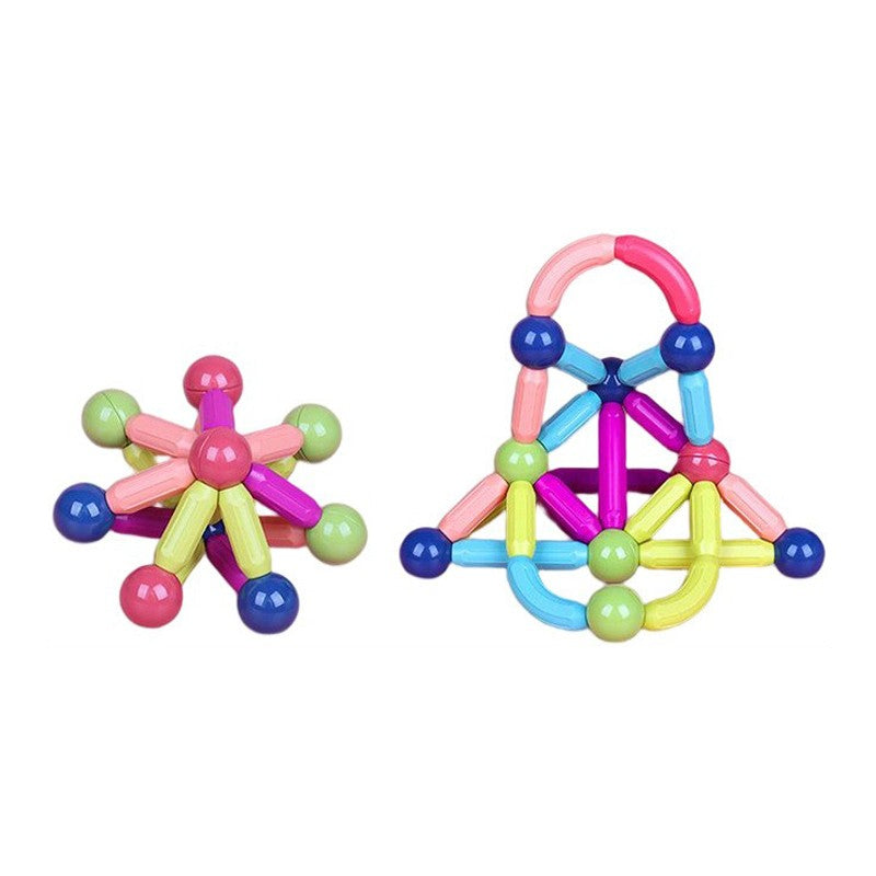 Piese Magnetice pentru Copii, Flippy, Set din 138 de Piese de diferite Culori, Constructor Magnetic cu Posibilitatea de