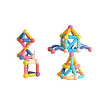 Piese Magnetice pentru Copii, Flippy, Set din 162 de Piese de diferite Culori, Constructor Magnetic cu Posibilitatea de