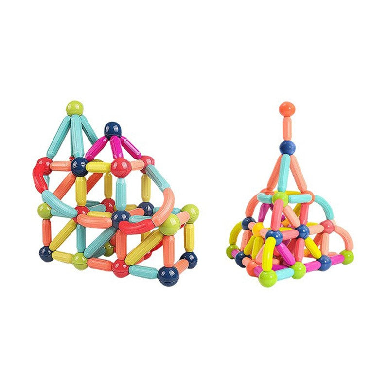 Piese Magnetice pentru Copii, Flippy, Set din 198 de Piese de diferite Culori, Constructor Magnetic cu Posibilitatea de