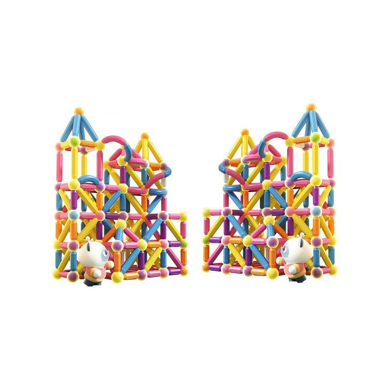 Piese Magnetice pentru Copii, Flippy, Set din 258 de Piese de diferite Culori, Constructor Magnetic cu Posibilitatea de
