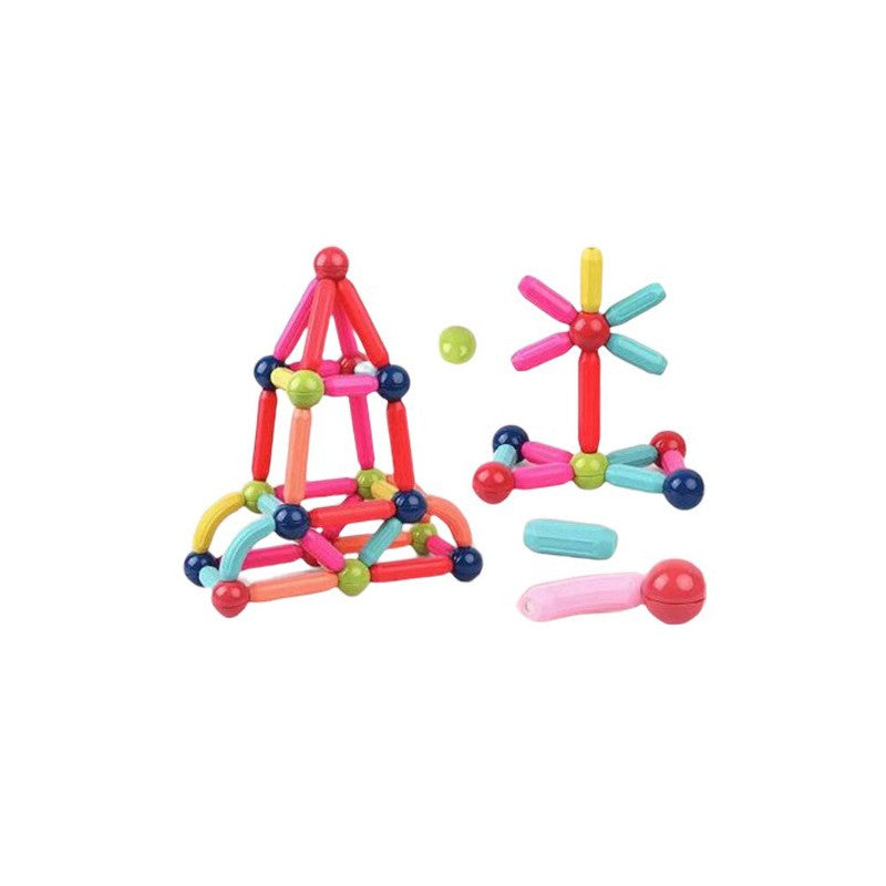 Piese Magnetice pentru Copii, Flippy, Set din 82 de Piese de diferite Culori, Constructor Magnetic cu Posibilitatea de