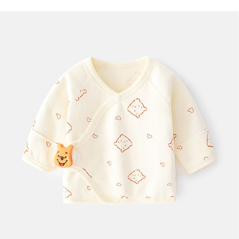 Pijama Bluza pentru Nou-nascuti, Flippy, din Bumbac, stil de Primavara - Toamna, Topic pentru Bebelusi, Print Ursulet,