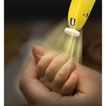 Pila Electrica, Flippy, pentru Bebelusi si Adulti, din ABS, Incarcare USB, 6 Accesorii, cu Lumina Led, 8.8 x 4.9 cm,