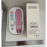 Pila Electrica, Flippy, pentru Copii si Bebelusi, din ABS, 6 Accesorii, cu Lumina LED, 9.5 x 6 x 17 cm, Roz