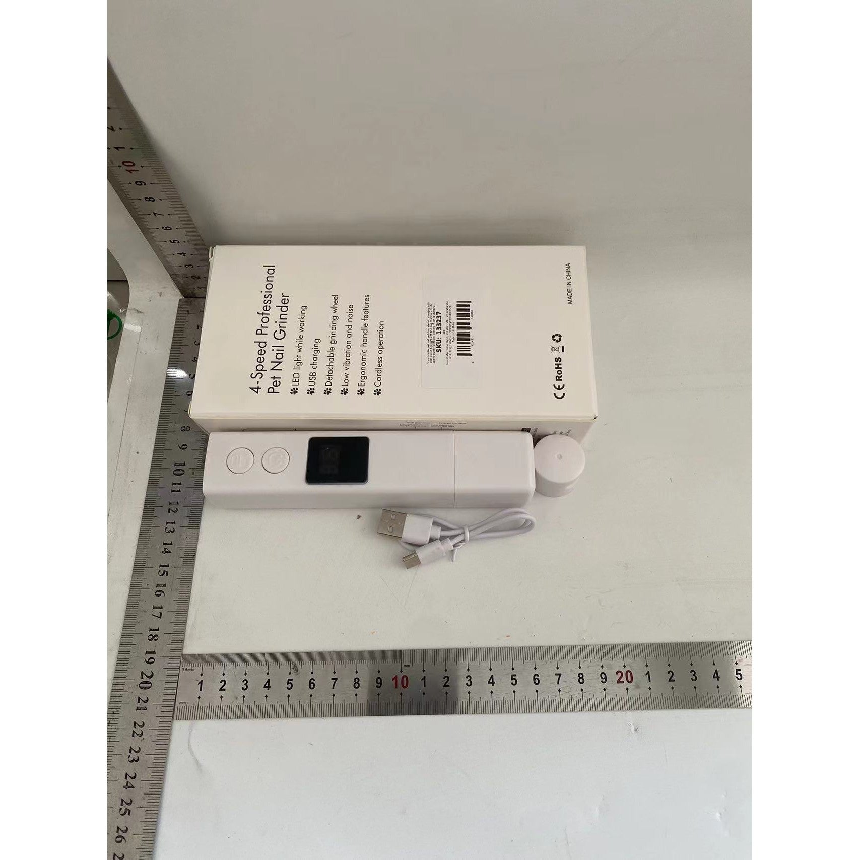 Pila Electrica pentru Animalute de Companie, Flippy, Incarcare USB, Laser pentru Joaca, Capac Impotriva Prafului,