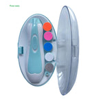 Pila Electrica Unghii pentru Bebelusi, Flippy, 6 Piese, 15 x 4.5 x 3 cm, Silentios, 0-3 Ani, 4 Trepte de Viteza,