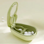 Cutie Taiat Pastile si Depozitare Medicamente, Flippy, Galbena, 8x5x2.65 cm, Compacta si Portabila, Ideala Pentru