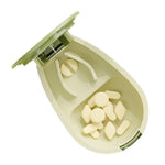 Cutie Taiat Pastile si Depozitare Medicamente, Flippy, Galbena, 8x5x2.65 cm, Compacta si Portabila, Ideala Pentru
