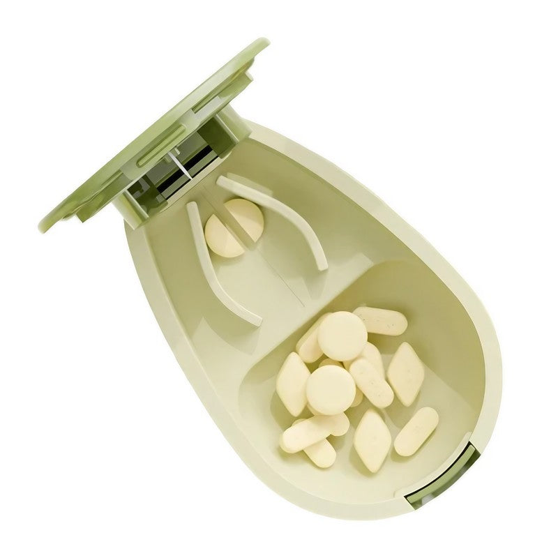 Cutie Taiat Pastile si Depozitare Medicamente, Flippy, Galbena, 8x5x2.65 cm, Compacta si Portabila, Ideala Pentru
