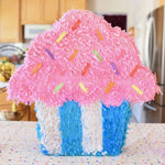 Pinata Briosa CupCake pentru Petrecere, Flippy, din Hartie Creponata si Carton, Pinata pentru Petreceri, 45 x 35 x 10