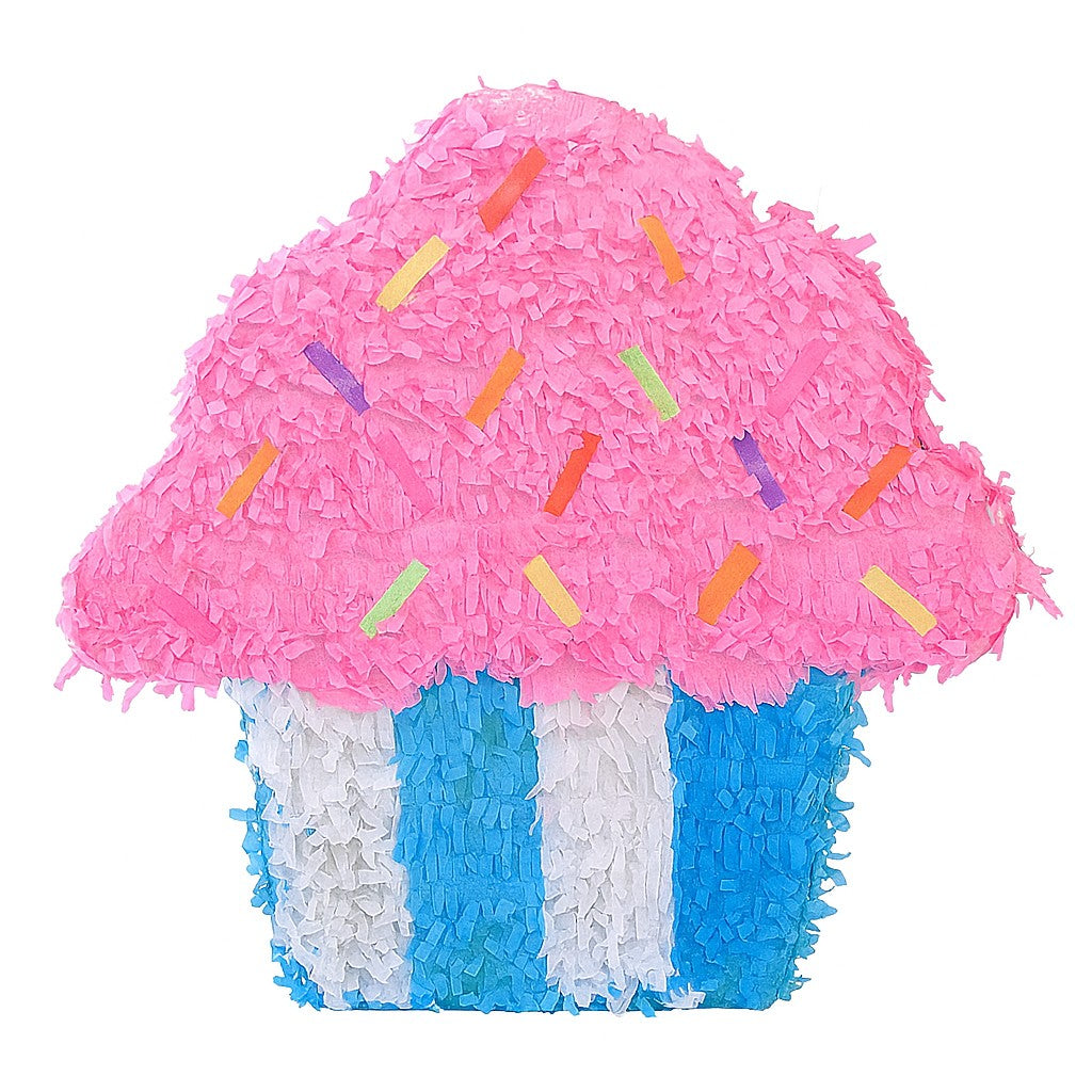 Pinata Briosa CupCake pentru Petrecere, Flippy, din Hartie Creponata si Carton, Pinata pentru Petreceri, 45 x 35 x 10