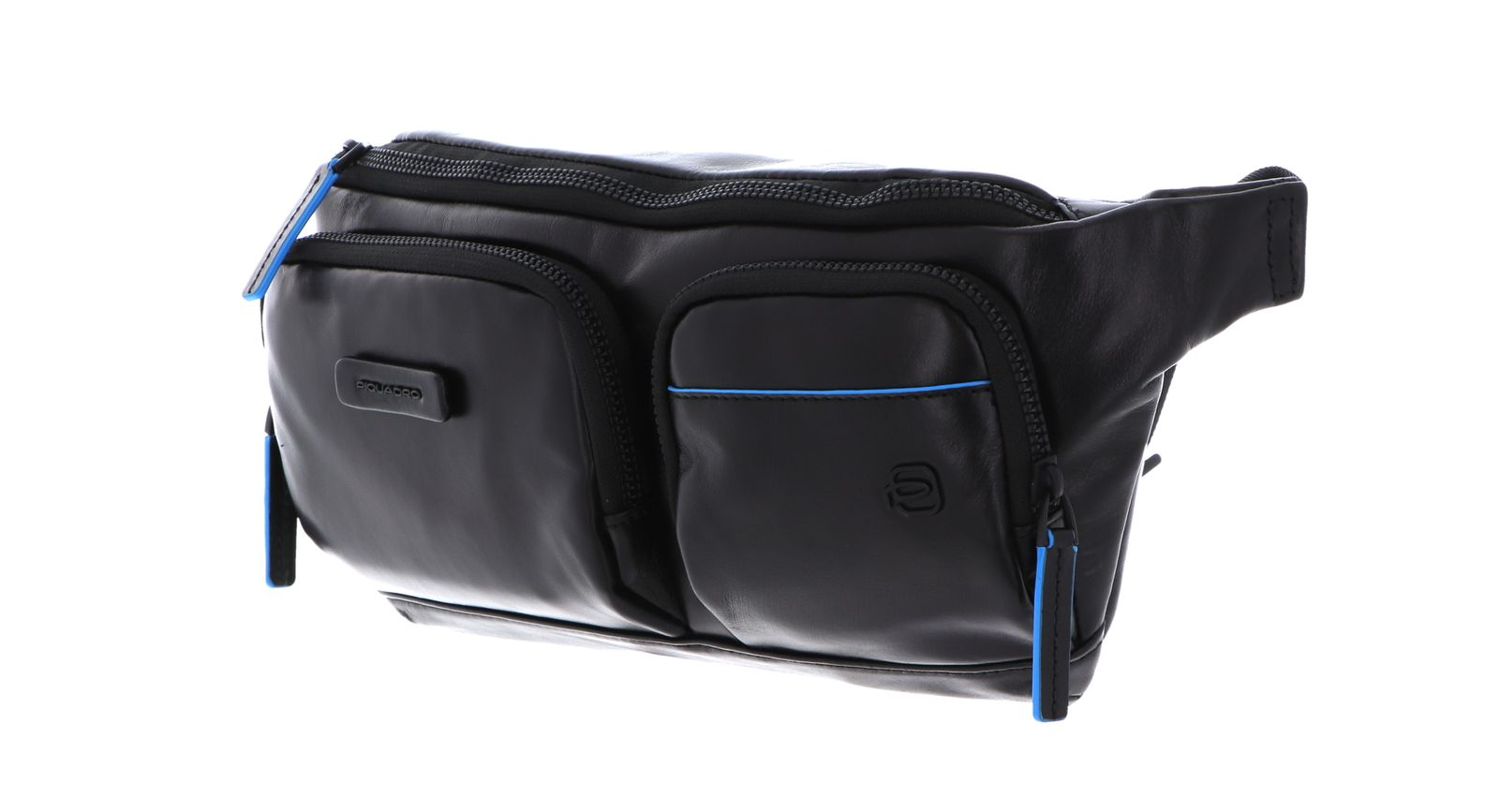 Piquadro, Blue Square, Piele naturală, Borsetă din textil, Articole de toaletă, CA5578B2V, Negru, 32x14x7 cm, Pentru bărbați - Olmarkt