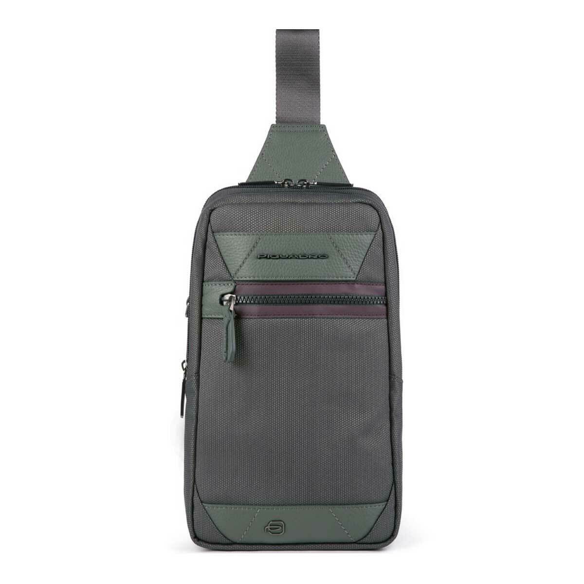 Piquadro, Piquadro, Rucsac de piele, Verde militar, Geantă tip săculeț, Pentru bărbați - Olmarkt