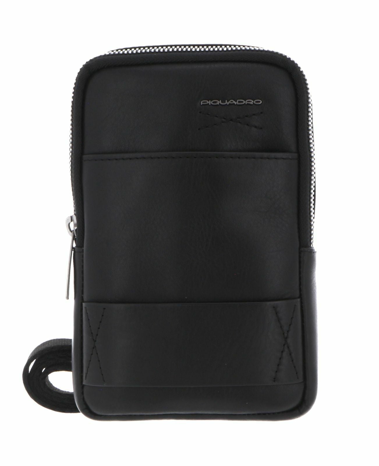 Piquadro, Obidos, Geantă de piele crossbody, Negru, Pentru bărbați - Olmarkt