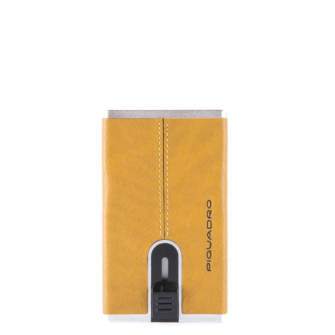 Piquadro, Blue Square, Suport de carduri din piele, Pentru spate și carduri de credit, Galben, Unisex - Olmarkt