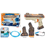 Pistol cu Apa Electric, Flippy, 2 Rezervoare 75/350 ml, din ABS+Silicon, Baterie, Incarcare USB, Conectare la Furtun,