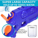 Pistol cu Apa pentru Copii, Rezervor de 1500 ml, Maner de transport, Pentru Piscina/Plaja, Flippy, 3 ani+, Bleumarin,