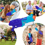 Pistol cu Apa pentru Copii, Rezervor de 1500 ml, Maner de transport, Pentru Piscina/Plaja, Flippy, 3 ani+, Bleumarin,