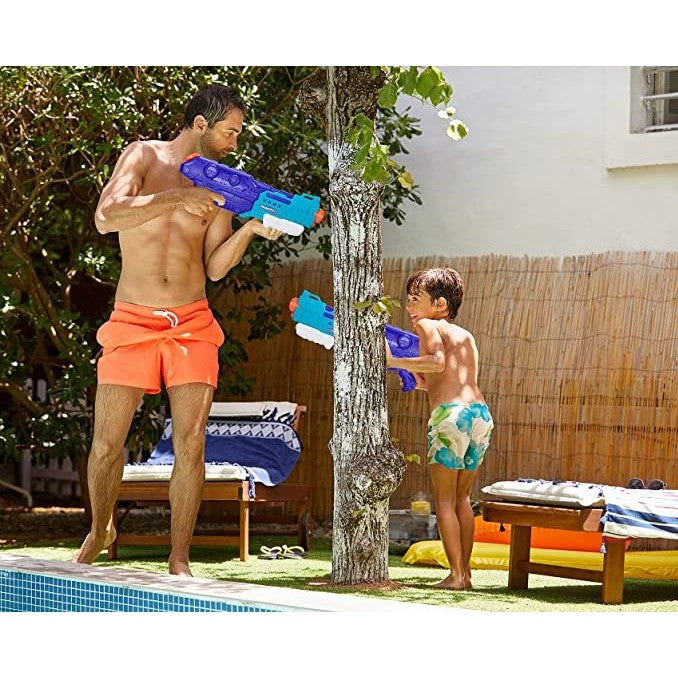 Pistol cu Apa pentru Copii, Rezervor de 1500 ml, Maner de transport, Pentru Piscina/Plaja, Flippy, 3 ani+, Bleumarin,