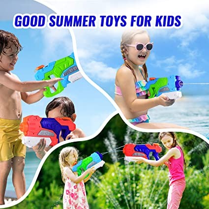Pistol cu Apa pentru Copii, Rezervor, Pentru Piscina/Plaja, Flippy, 6ani+, Verde/Albastru, 550ML