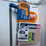 Pistol pentru Baloane de Sapun, Flippy, 132 de Gauri, Lumini Colorate, Tavita, Lichid, Baterie de Li, Cablu de