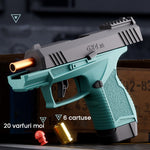 Pistol de jucarie GX4 cu Ejectie, Flippy, de Explozie de buzunar, Makara BLOWBACK, Gloante Moi pentru Copii, 15 x 13 x