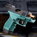 Pistol de jucarie GX4 cu Ejectie, Flippy, de Explozie de buzunar, Makara BLOWBACK, Gloante Moi pentru Copii, 15 x 13 x