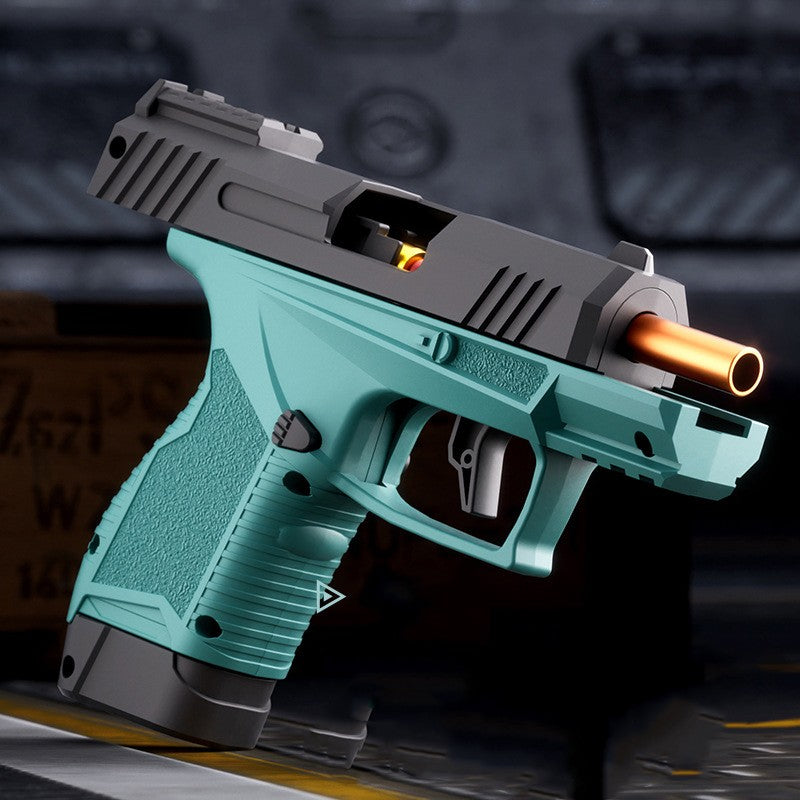 Pistol de jucarie GX4 cu Ejectie, Flippy, de Explozie de buzunar, Makara BLOWBACK, Gloante Moi pentru Copii, 15 x 13 x