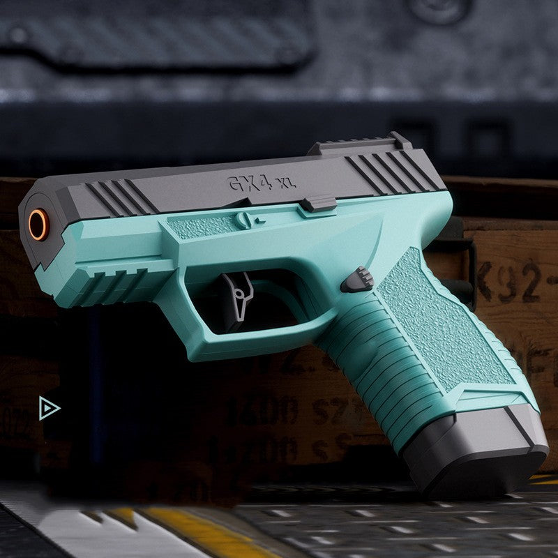Pistol de jucarie GX4 cu Ejectie, Flippy, de Explozie de buzunar, Makara BLOWBACK, Gloante Moi pentru Copii, 15 x 13 x