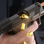 Pistol de jucarie GX4 cu Ejectie, Flippy, de Explozie de buzunar, Makara BLOWBACK, Gloante Moi pentru Copii, 15 x 13 x