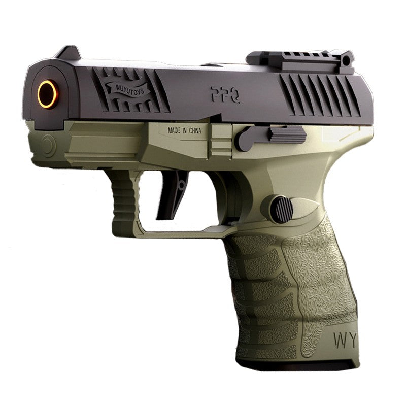 Pistol de jucarie GX4 cu Ejectie, Flippy, de Explozie de buzunar, Makara BLOWBACK, Gloante Moi pentru Copii, 15 x 13 x