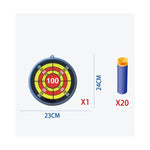 Jucaruie cu Lansator pentru Copii, Flippy, Lanseaza Manual, Tinta, Avion, 20 de Gloante din Material Moale, Joc