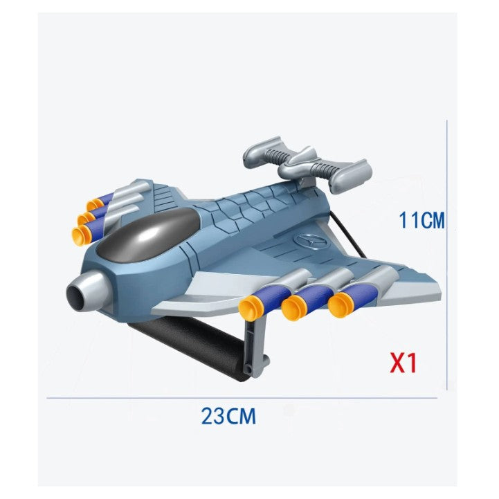 Jucaruie cu Lansator pentru Copii, Flippy, Lanseaza Manual, Tinta, Avion, 20 de Gloante din Material Moale, Joc
