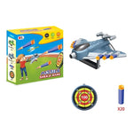 Jucaruie cu Lansator pentru Copii, Flippy, Lanseaza Manual, Tinta, Avion, 20 de Gloante din Material Moale, Joc